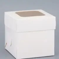 Упаковка под один капкейк, белая, 11 х 11 х 11,1 см