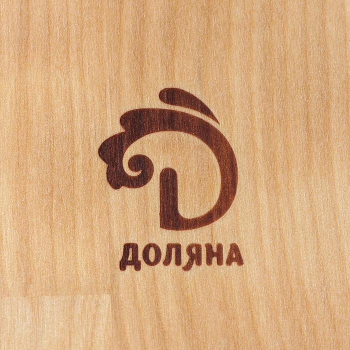 Менажница деревянная прямоугольная Доляна, 18&times;10 см, 2 секции, берёза, пропитана маслом