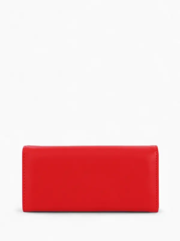 Кошелек жен 06-01-01 Июнь2523, 19*3*10см, 3 отд+отд/молн, д/карт, д/монет, на магните красн