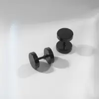 Пирсинг в ухо (плаг) &laquo;Тоннель&raquo;, d=8 мм, чёрный