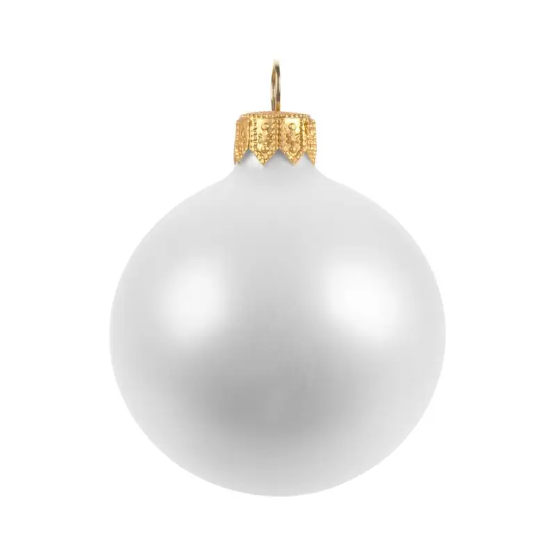 Елочный шар Gala Matt в коробке, 6 см, белый