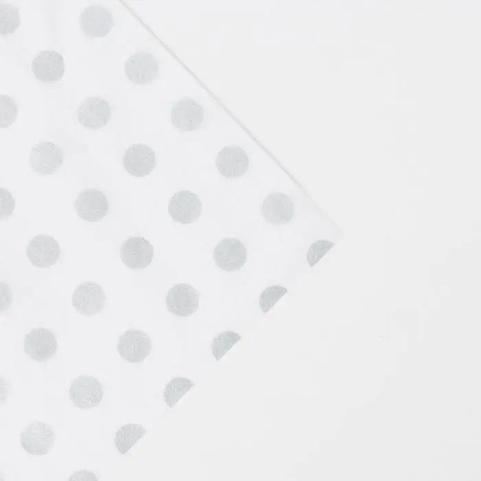 Бумага упаковочная тишью &laquo;Горох, серебро&raquo;, 50 х 70 см