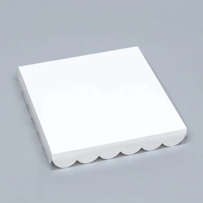 Коробка для печенья, белая, 21&times;21&times;3 см