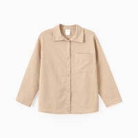 Рубашка для девочки MINAKU, цвет бежевый, рост 128 см