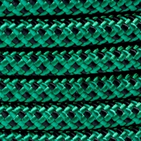 Веревка страховочно-спасательная "Climb" 32 прядная, черно-зеленая, d= 8 мм, 50 м