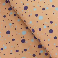 Крафт бумага &laquo;Конфетти&raquo; синий/голубой на коричневом фоне, 0.72&times;10&plusmn;5% м, 60 г