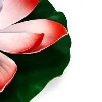 Садовый светильник для водоемов 28 х 28 х 9 см на солнечной бат-е "Лотос" красный N008