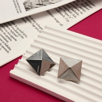 Клипсы &laquo;Тренд&raquo; квадрат, цвет серебро