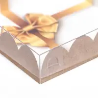 Коробка для печенья, &laquo;Золотой бант&raquo; 12&times;12&times;3 см