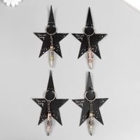 Брелок металл "Пуля с фигуркой" МИКС  6,4х1,6х1,3 см