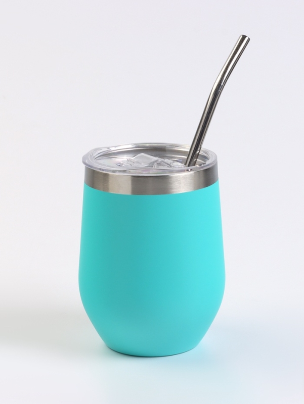 Калабас для чая Мате 350 мл и бомбилья с щеткой для чистки, мята