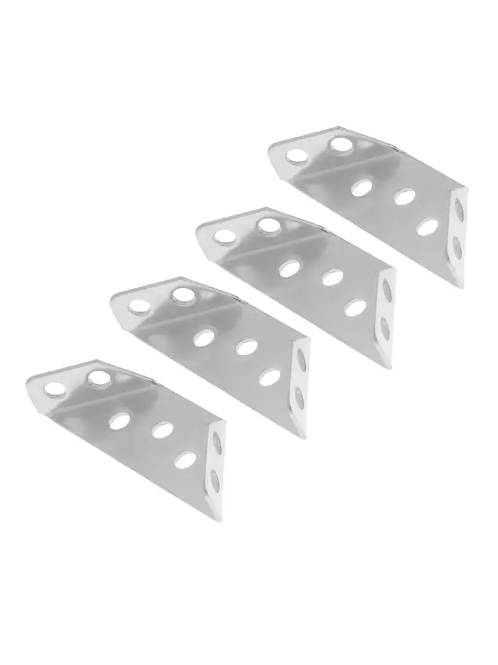 Угловой кронштейн ТУНДРА, для сборки и ремонта мебели, набор 4 шт