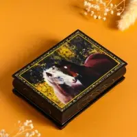 Шкатулка &laquo;Пара лошадей&raquo;, 10&times;14 см, лаковая миниатюра