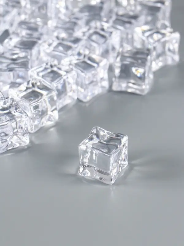 Декор пластик "Льдинка" (набор 50 шт, 260 гр) 17 мм, прозрачный