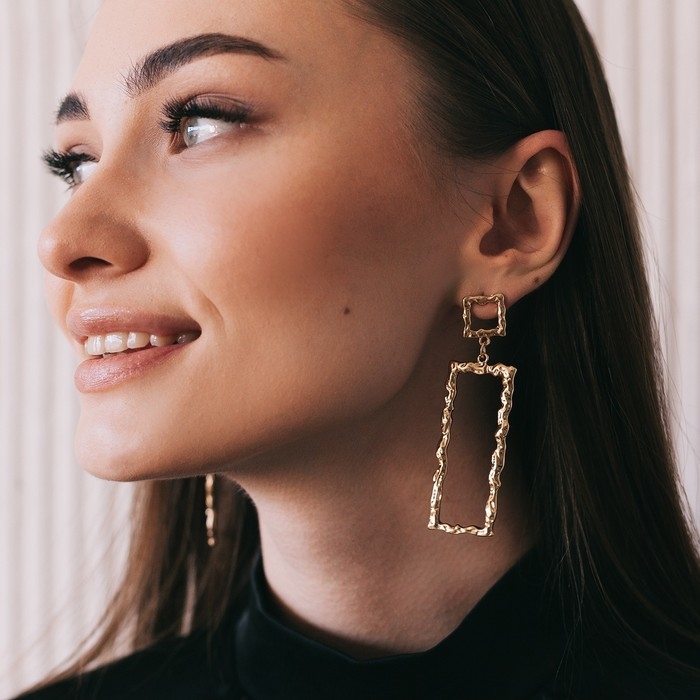 Серьги висячие &laquo;Фэнтази&raquo;, цвет золото, 7,3 см