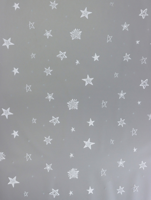 Пленка для цветов матовая, "Звездочки", белый, 0,6х9м &plusmn;5%