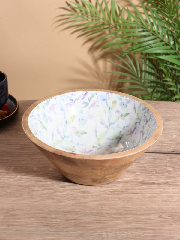 Салатник &laquo;Оттеник сирени&raquo;, 25&times;25&times;10 см, дерево манго