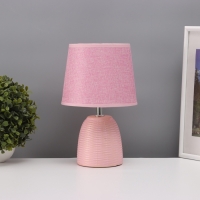 Лампа настольная "Плетение" 1х40Вт Е14 розовый 20х20х34см Лампа настольная "Плетение" 1х40Вт Е14 розовый 20х20х34см