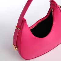 Сумка женская на молнии, цвет розовый