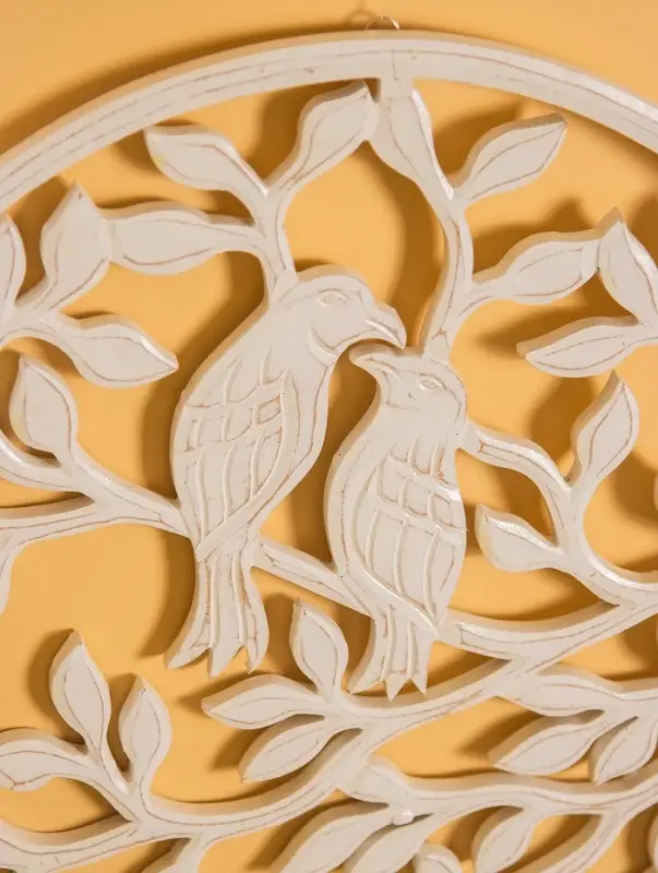 Панно "Птички" МДФ, 40х40х1 см, цв. белый