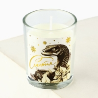 Свеча новогодняя &laquo;Счастья&raquo;, на Новый год, аромат лаванда,5х6х5 см