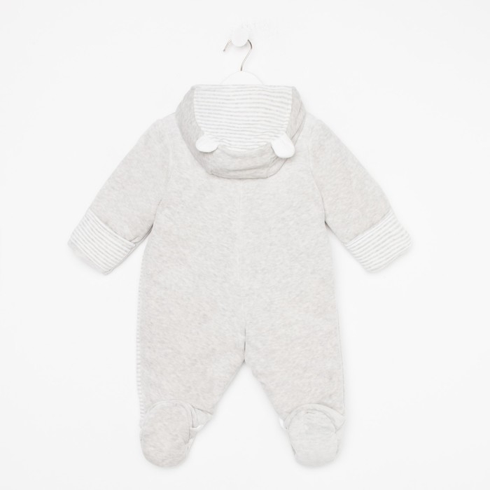 Комбинезон для мальчика, рост 68 см, цвет серый