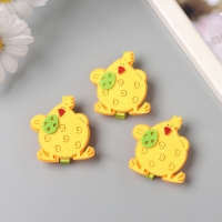 Декор для творчества дерево фетр "Прищепка. Курочка с яйцом" набор 3 шт 1,8х3,8х4,8 см МИКС