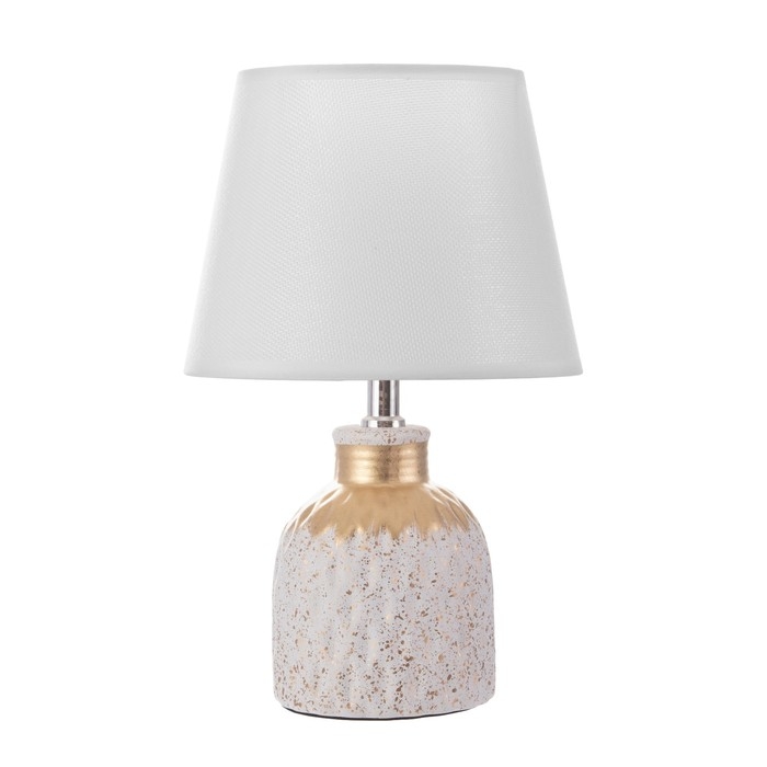 Настольная лампа "Луиза" Е14 40Вт бело-золотой 20х20х32 см