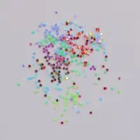 Стразы круглые для декора, 1 мм, 12 ячеек, разноцветные