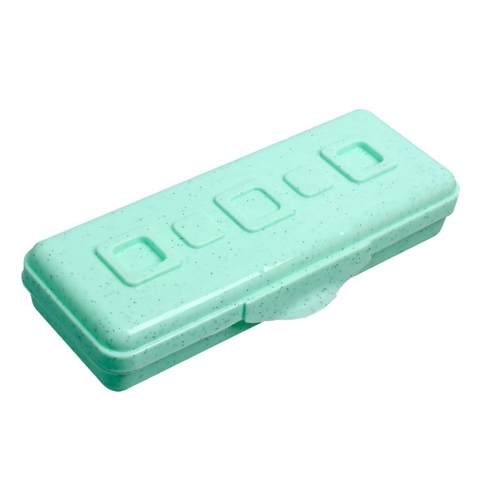 Пенал-футляр Calligrata Пенал-футляр Calligrata "Школьный", 80 х 205 х 38 мм, полупрозрачный. пластиковый, микс