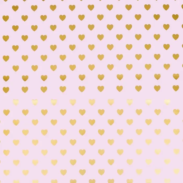 Пленка матовая &laquo;Золотые сердца&raquo;, светло - розовый, 58&times;58 см