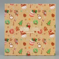 Коробка для кондитерских изделий с пластиковой крышкой &laquo;С Новым годом&raquo;, 13 х 13 х 3 см