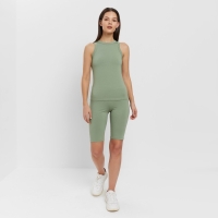 Майка женская MINAKU: Basic line цвет оливковый, р-р 48