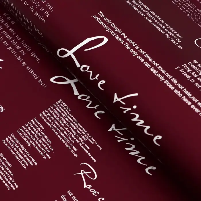 Пленка матовая для цветов &laquo;Новости Love&raquo;, бургунди/вишня, 60&times;60 см