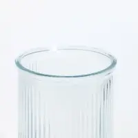Ваза стекло настольная "Лесли" линии, 20х10 см, прозрачный