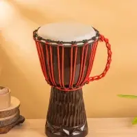 Сувенирный музыкальный инструмент "Барабан Джембе" махагон, 23х23х40 см