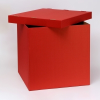 Коробка для воздушных шаров, Красная, 60 х 60 х 60 см