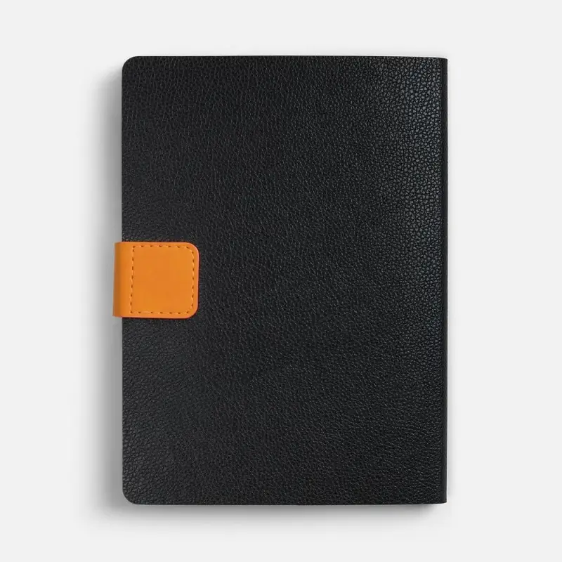 Ежедневник Boom, недатированный, черный с оранжевым