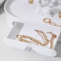 Подставка для украшений «Олень», овальная подставка, 26×25 см, цвет белый Подставка для украшений «Олень», овальная подставка, 26×25 см, цвет белый