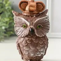 Фигура "Сова императорская" размер 15х8х6 см, гипс, коричневый