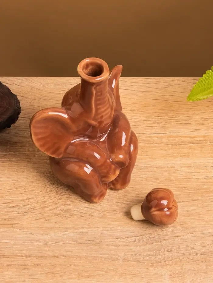 Сосуд для масла &laquo;Слон&raquo;, 7.5&times;9.5&times;14 см, керамика, коричневый