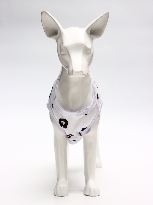 Футболка для животных "Мишка",S (С 25, ОГ 38 см) , белая