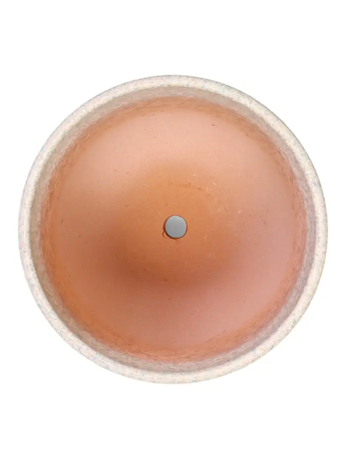 Горшок цветочный  с поддоном 1,6 л, белый керамика "Пряности" (М)