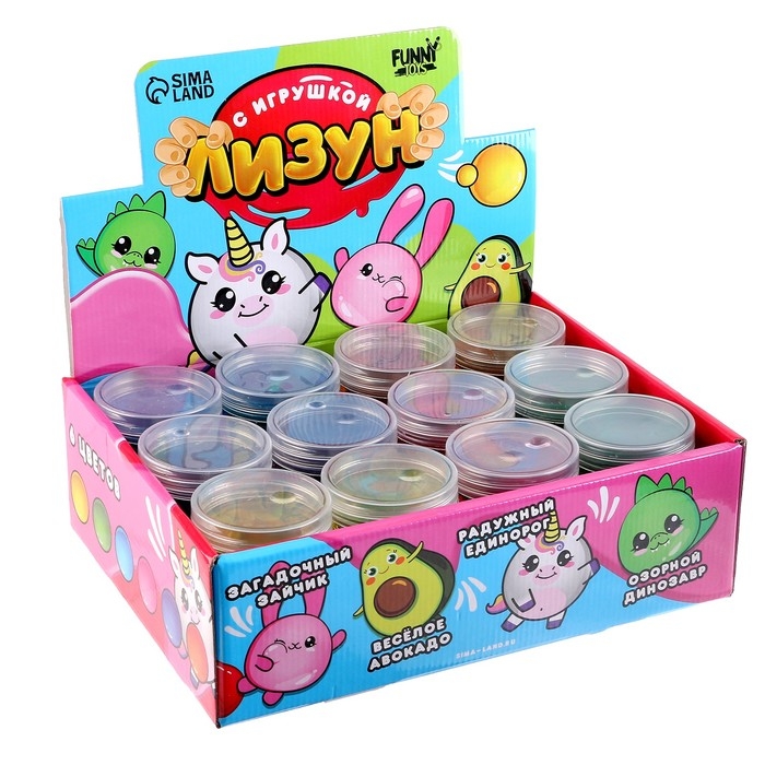 Лизун - слайм &laquo;Животные&raquo;, цвета МИКС