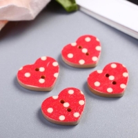 Набор пуговиц декоративных дерево "Сердечки" (набор 18 шт) 1,7х1,7 см Набор пуговиц декоративных дерево "Сердечки" (набор 18 шт) 1,7х1,7 см