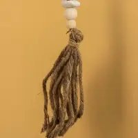 Подвеска декоративная "Сердечки" дерево, камень 13х3х100 см