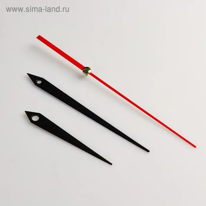 Комплект стрелок для часов, 3 шт., 73/110, чёрные