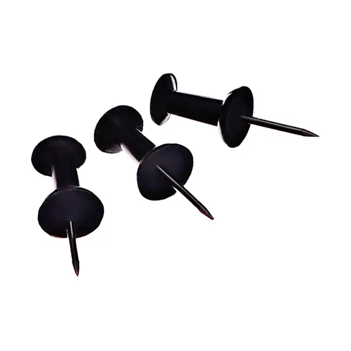 Кнопки силовые черные 50 штук в картонной коробке