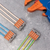 Строительно-монтажная клемма СК-330, 32А, 0,08-2,5 мм2, 5 отв.,с рычажком, наб. 10шт