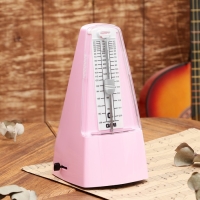 Метроном механический Gleam, розовый, 40-408 ударов в минуту, 21 х 10 х 12 см,